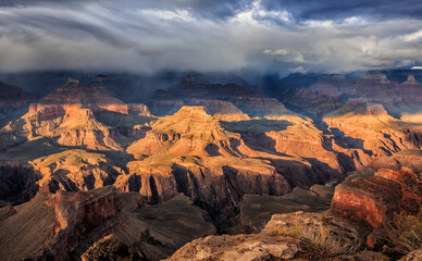 Fototapeta na wymiar Stormy Sunset on the Grand Canyon, Grand Canyon National Park, Arizona