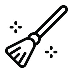 
Household cleaning tool, solid icon of broom 
