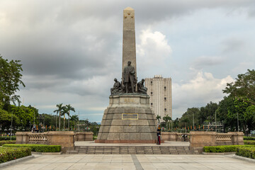 Honor guard guarding Dr. Jose Rizal National Monument, Manila, Philippines, Dec 13, 2020