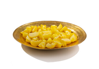 Boil Gooseberry or Salty Amla on White Background