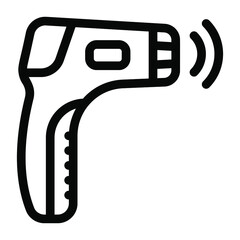 
Checking temperature in trendy glyph icon 
