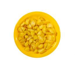 Boil Gooseberry or Salty Amla on White Background
