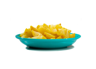 Boil Gooseberry or Salty Amla on White Background