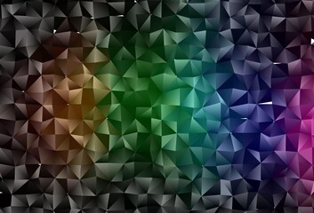 Dark Multicolor, Rainbow vector abstract mosaic backdrop.