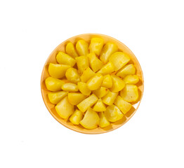 Boil Gooseberry or Salty Amla on White Background