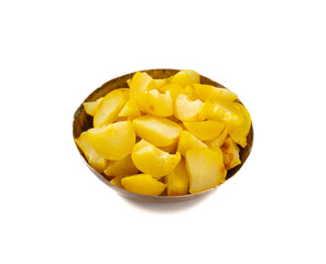 Boil Gooseberry or Salty Amla on White Background