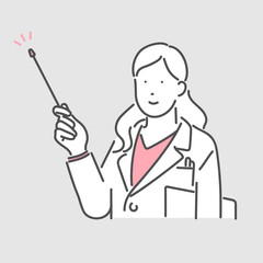 患者に説明する医師のイラスト素材