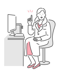 患者に説明をする医者