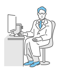 患者に説明をする医者