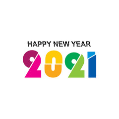 Happy new year 2021 greeting design