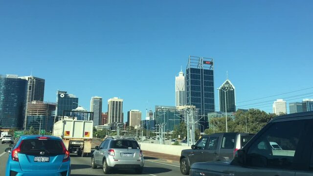 Rush hour traffic in Perth Western Australia