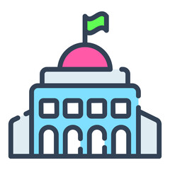 City Hall icon,  real estate  web and mobile icon