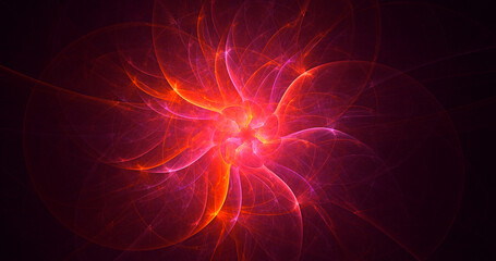3D rendering abstract round light background