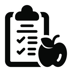 
Diet chart in glyph editable icon 
