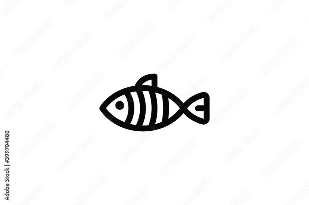 Wall mural Fishing Outline Icon - Fish