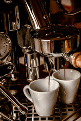 Coffee machine close-up view