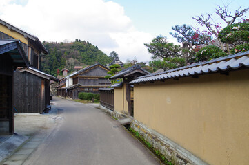 世界遺産である石見銀山の街並み