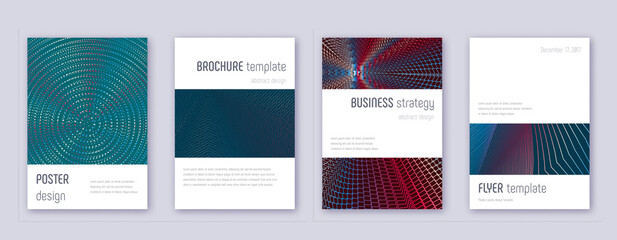 Abstract lines modern brochure. Bright vibrant gradient geometry covers.  Business  annual report, brochure, poster, book etc.