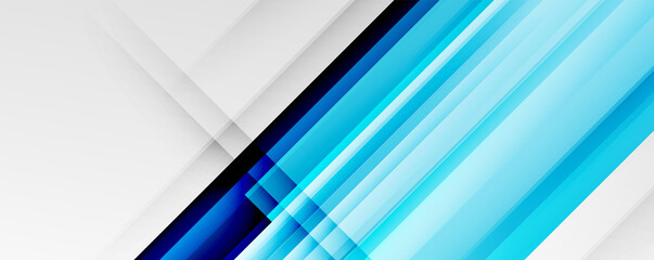 Geometric abstract backgrounds with shadow lines, modern forms, rectangles, squares and fluid gradients. Bright colorful stripes cool backdrops