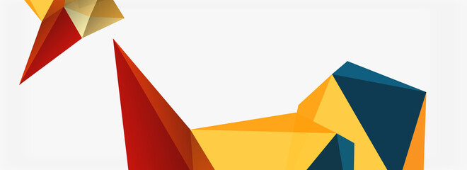 3d mosaic abstract backgrounds, low poly shape geometric design