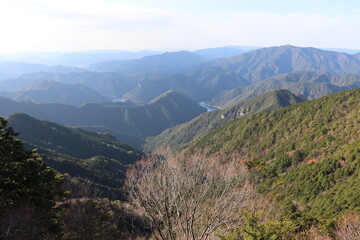 Fototapeta na wymiar 明神山から見る綺麗な景色