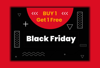 Abstract Editable  Black friday sale Template  and Email banner design for digital marketing