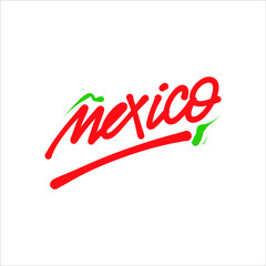 Mexico Handwritten country names lettering