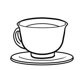 Coffee cup line art illustration