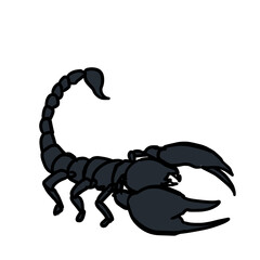 Very simple scorpion illustration design