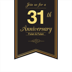 31 Year Anniversary celebration Vector Template Design Illustration