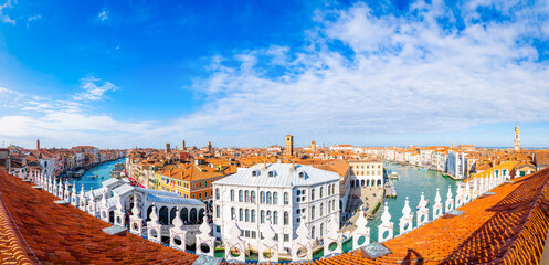 Rooftop panorama of Venice overlooking Grand Canal