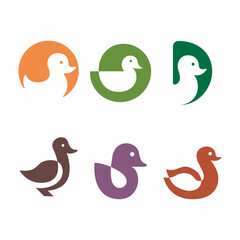 Fototapeta premium Duck logo icon symbol