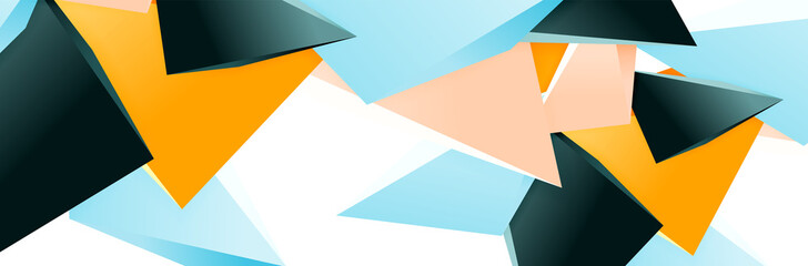 Triangle mosaic abstract background, 3d triangular low poly shapes. Geometric vector illustration for covers, banners, flyers and posters and other