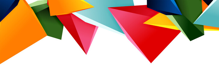 Triangle mosaic abstract background, 3d triangular low poly shapes. Geometric vector illustration for covers, banners, flyers and posters and other