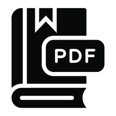 
An icon of book format in solid editable design
