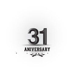 31 Year Anniversary celebration Vector Template Design Illustration