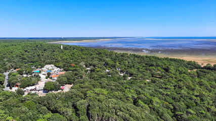 Wild Coast from Lighthouse view La Coubre in La Tremblade Charente Maritime in west france