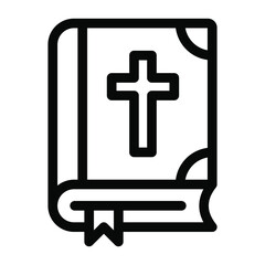 Fototapeta premium Vector design of bible, editable icon of a holy book 
