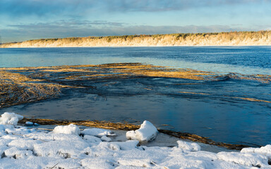 The first ice on the river.