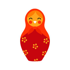 matryoshka on the white background