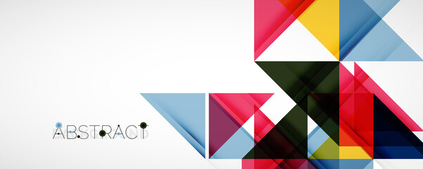 Set of vector triangle geometric backgrounds. Vector illustration for covers, banners, flyers and posters and other designs