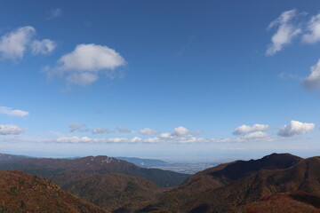 Naklejka premium 雨乞岳から見る綺麗な景色