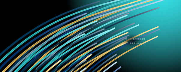 Abstract colorful lines vector background. Internet, big data and technology connections concept, abstract template