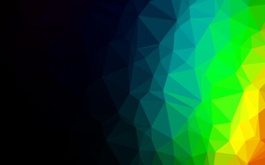 Dark Multicolor, Rainbow vector polygonal template.