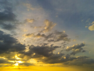 Beautiful white fluffy cloudy sky background,