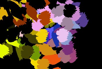 Dark Multicolor vector template with chaotic shapes.