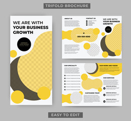 Trifold Business Brochure Layout. Corporate creative brochure design for Advertising