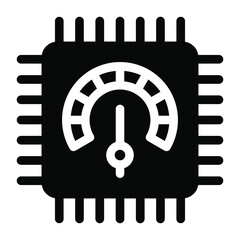 
Speed processing glyph icon editable 
