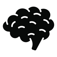 brain glyph icon, school and education icon