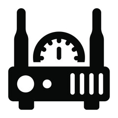 
Router speed glyph icon 
